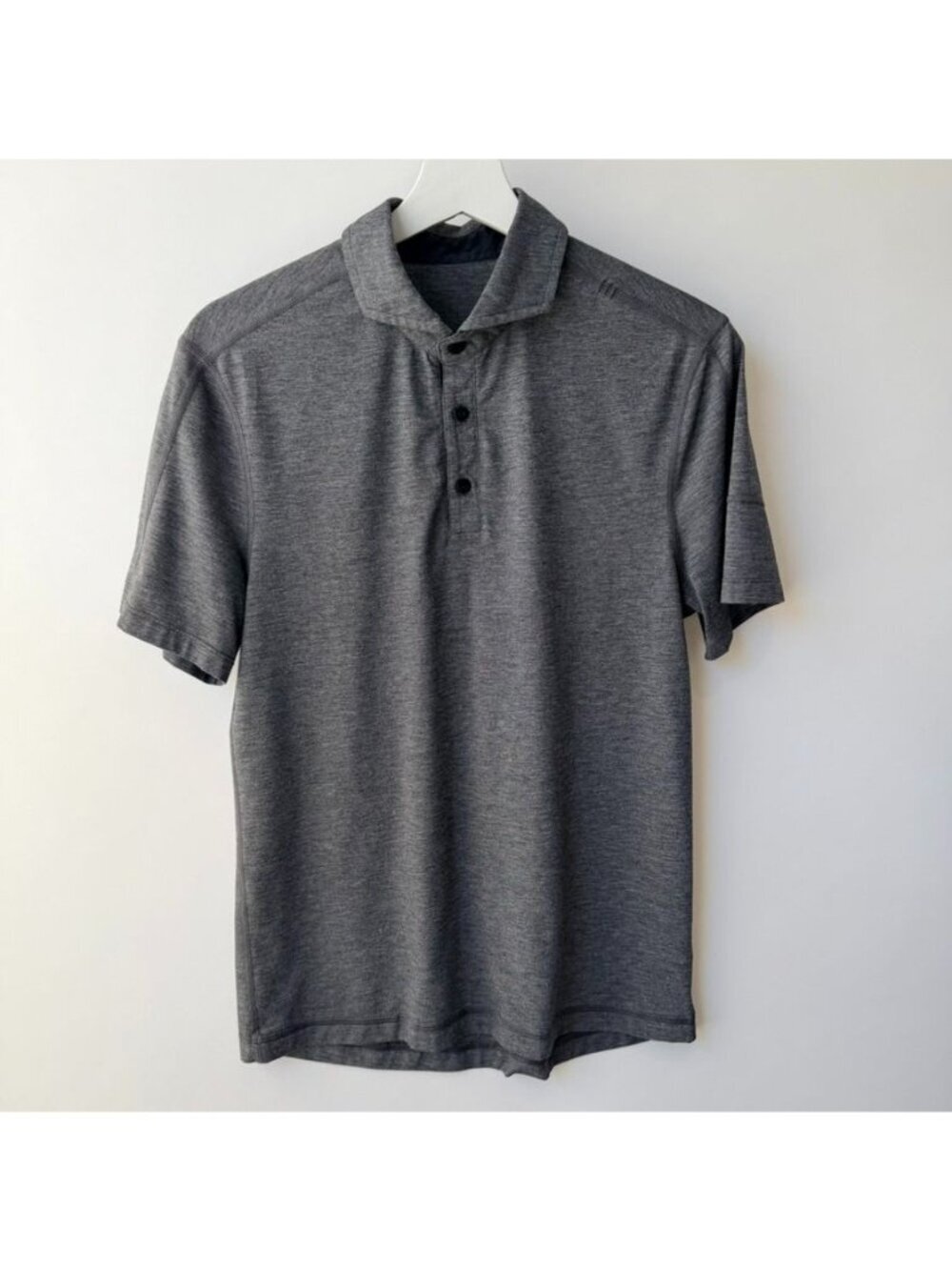 Lululemon Evolution Short-Sleeve Polo Men’s Size S Heathered Black Golf Shirt
